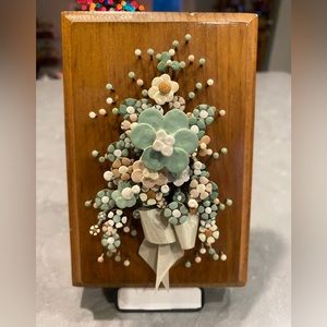 Vtg MCM Pol-O-Craft Nails in Bloom Nail Flower Art Pauline Owens 1977